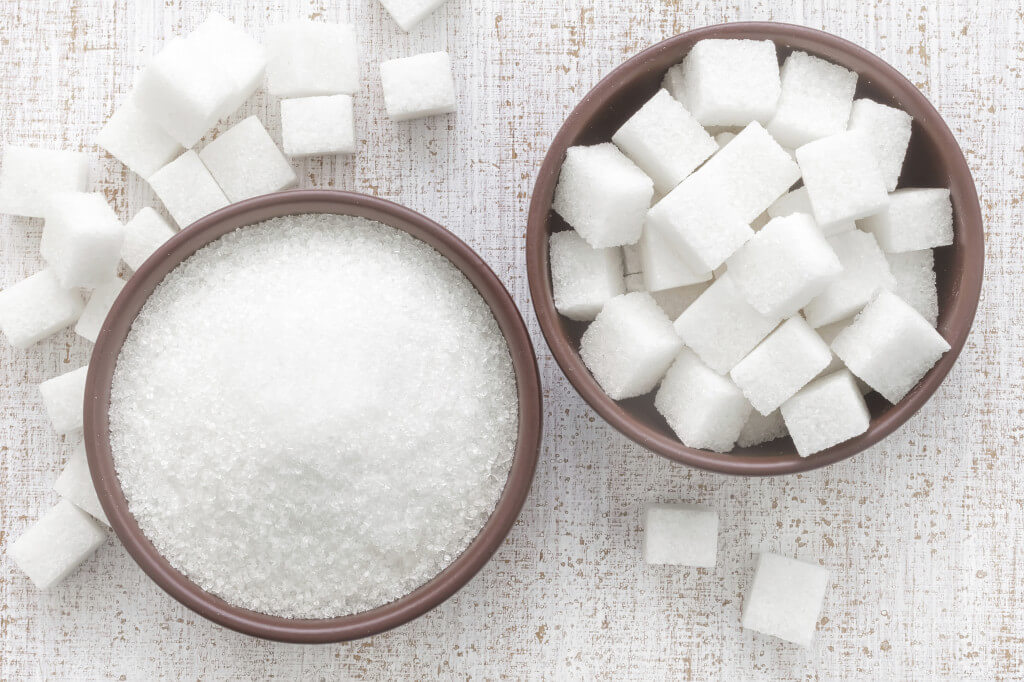 Разные виды белого сахара.
